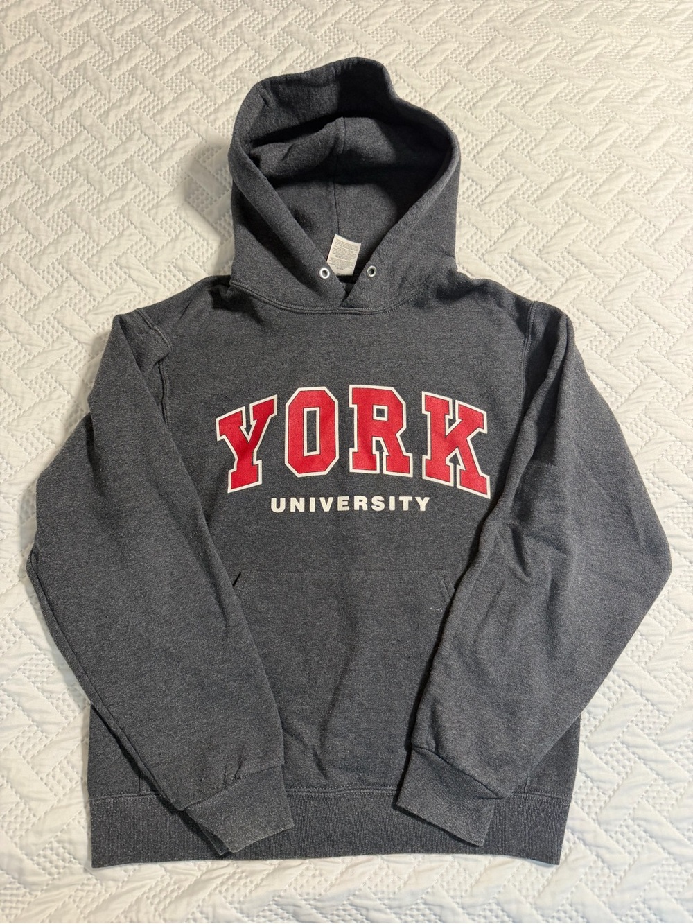York University Black Varsity Pullover Hoodie Adult Unisex Men Small Sweatshirt